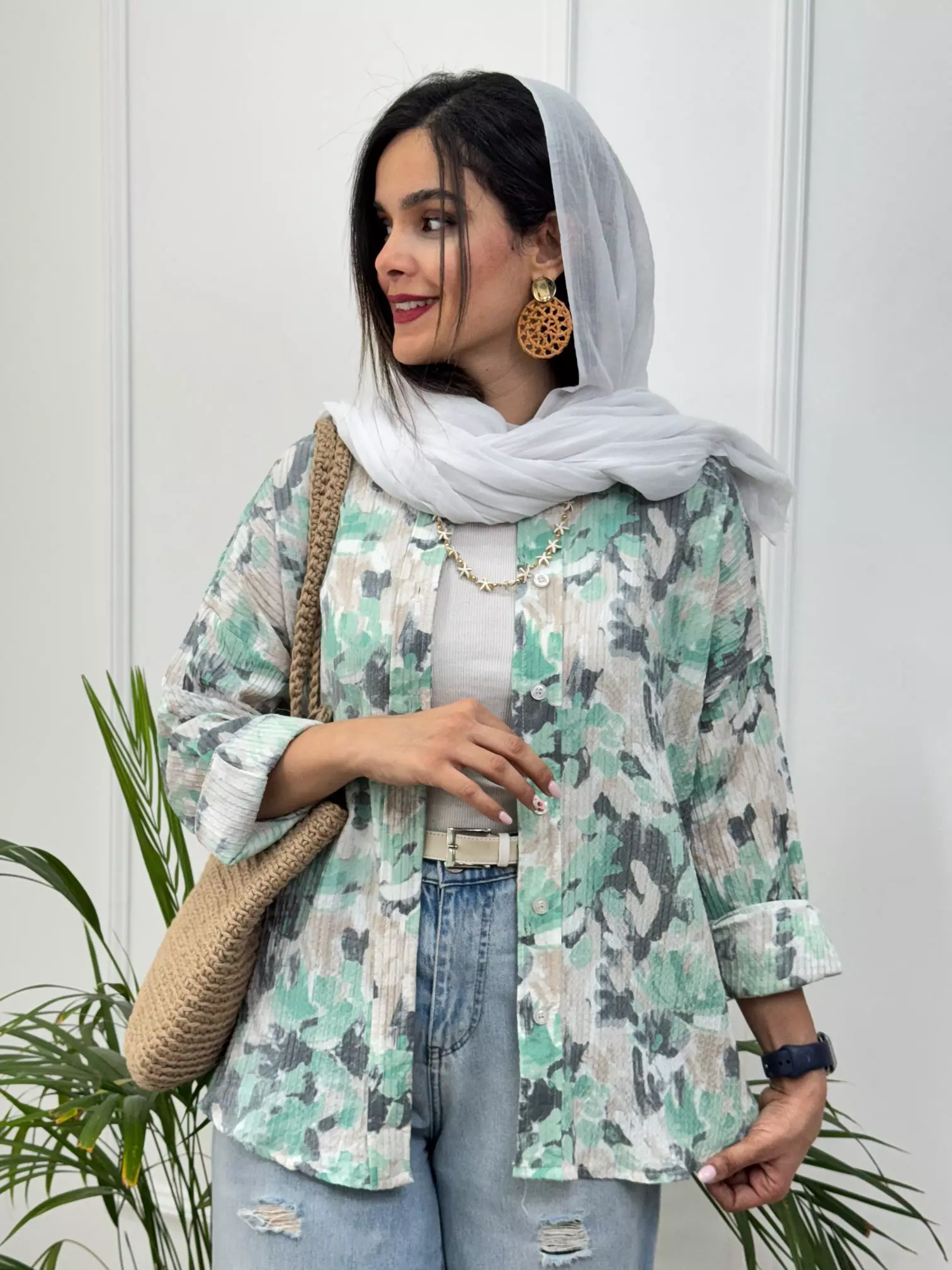 مانتو شومیزی آبرنگی